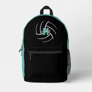 minimal sports monogrammed volleyball printed backpack