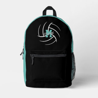 minimal sports monogrammed volleyball printed backpack