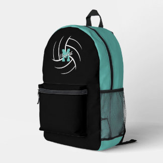 minimal sports monogrammed volleyball printed backpack