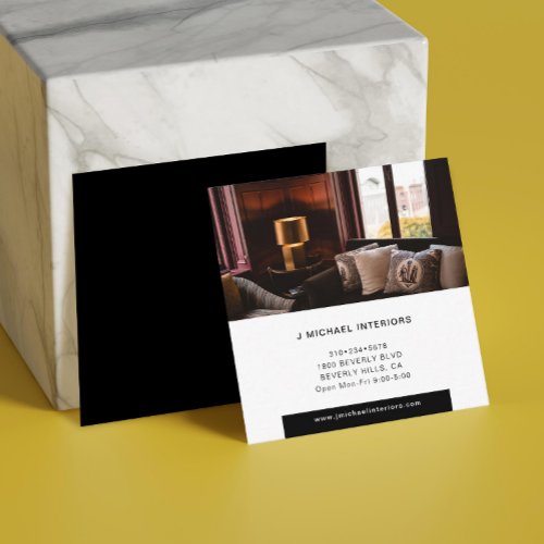 Minimal Square Professional Interior Design Square Business Card