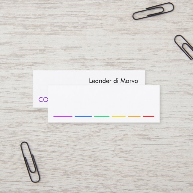 Minimal Statement Business Card (Front/Back In Situ)