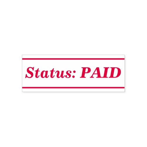 Minimal Status PAID Rubber Stamp