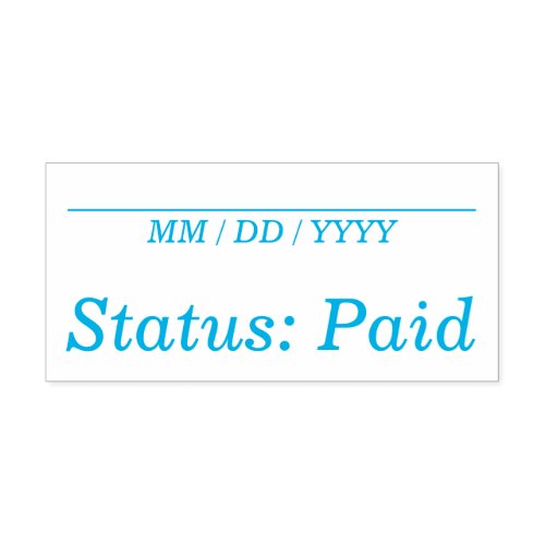 Minimal Status Paid Rubber Stamp