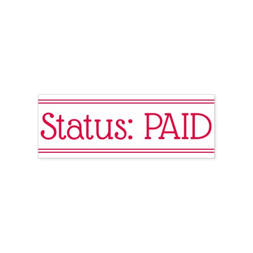 Minimal Status PAID Rubber Stamp