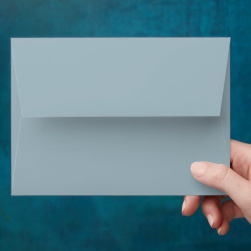 Minimal Sterling Blue Wedding Invitation Matching  Envelope