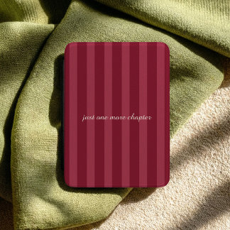 Minimal Striped Red "Just One More Chapter" Book Kindle Cover