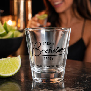 Minimal Stylish Bachelor Party Favors Shot Glass