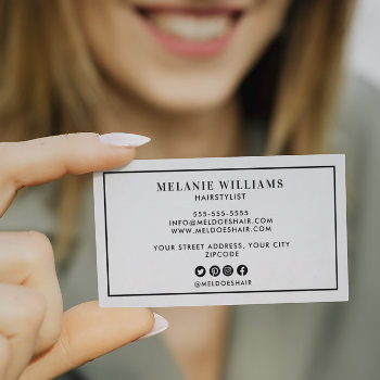 Minimal Stylish Business Card Design by fancypaperie at Zazzle