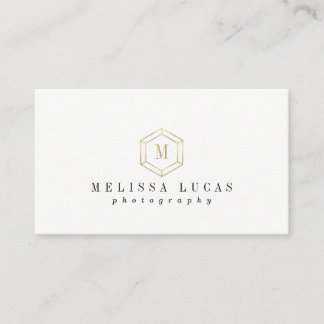 Minimal Stylish Gold Geometric Business Cards