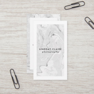 Minimal Stylish Marble Business Cards