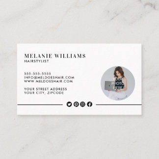 Minimal Stylish Photo Business Card Design