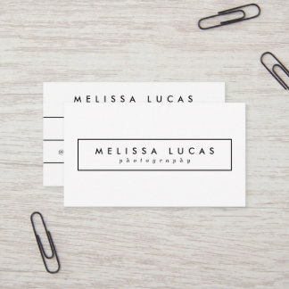 Minimal Stylish White Business Cards