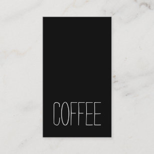 Minimal Stymie Word Dark Vertical Coffee Card