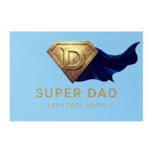 Minimal Superhero Father’s Day Design Acrylic Print