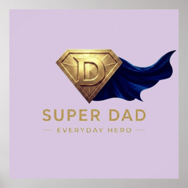 Minimal Superhero Father’s Day Design Poster (Front)