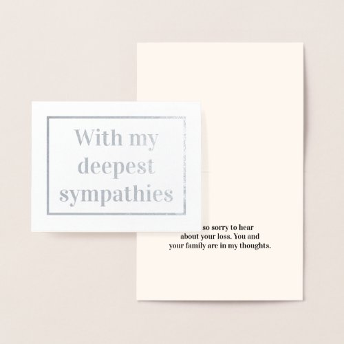 Minimal Sympathy Card
