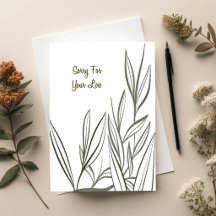 Minimal Sympathy Card - Quiet Reeds