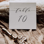 Minimal Table Number Card Reception Seating O100<br><div class="desc">Our table number card sign features hand lettered script and classic typography for a minimal and elegant way to display the table numbers at your wedding or event. This item is part of our STERLING Wedding Collection S105,  please shop our store for matching items.</div>