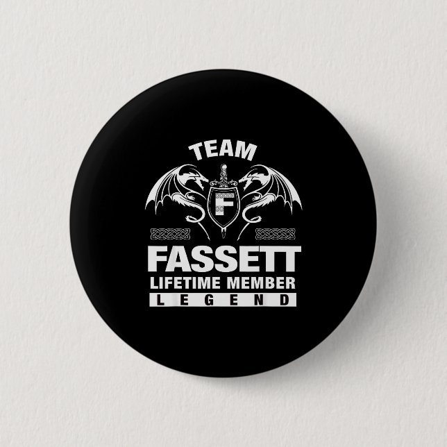 Minimal Team Fassett Lifetime Member Gift Button (Front)