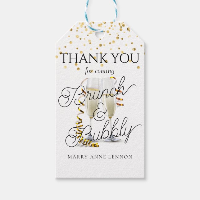 Minimal Text Bridal Shower Gift Tags (Front)