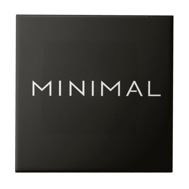 Minimal Text Design – Clean Aesthetic Typography Ceramic Tile (Front)