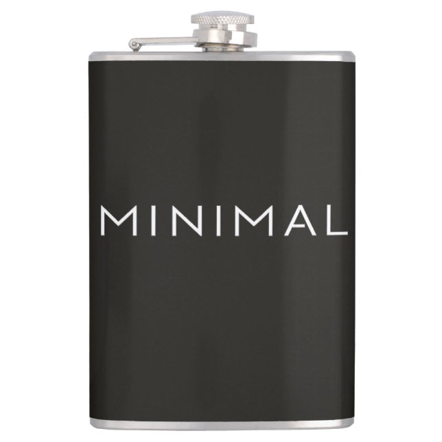 Minimal Text Design – Clean Aesthetic Typography Flask (Front)