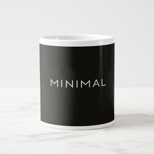 Minimal Text Design – Clean Aesthetic Typography Giant Coffee Mug (Front)