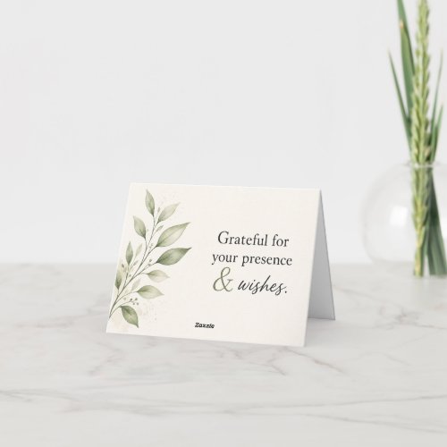 Minimal Thank You Card Printable Greeting Card