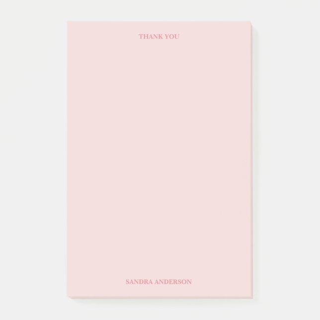 Minimal Thank You  Post-it Notes (Front)