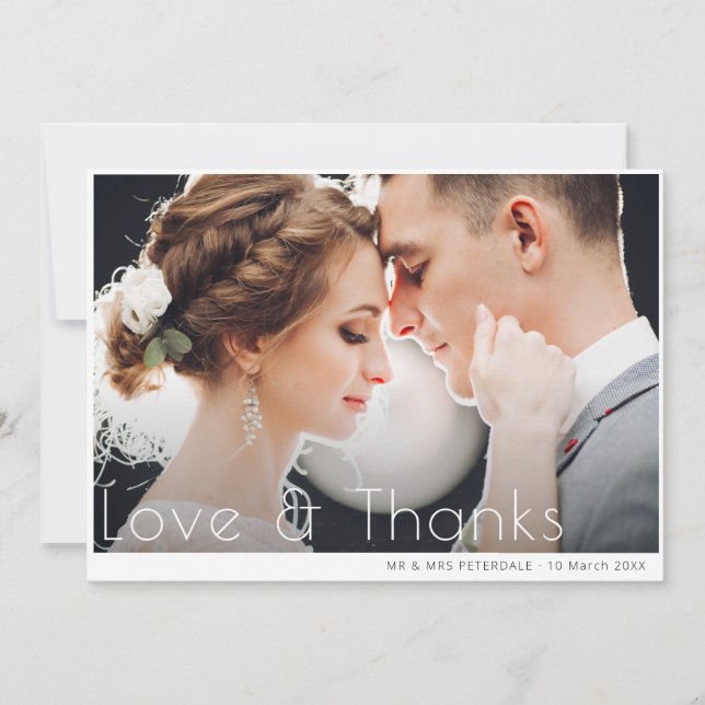 minimal thank you wedding card (Front)
