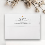 Minimal The Future Mr and Mrs Gold Heart Wedding Envelope<br><div class="desc">This chic FUTURE MR AND MRS wedding envelope shines with simplicity. Modern typography,  gorgeous brush script calligraphy accented by a pretty heart in (printed) gold,  this suite is both minimal and elegant.</div>