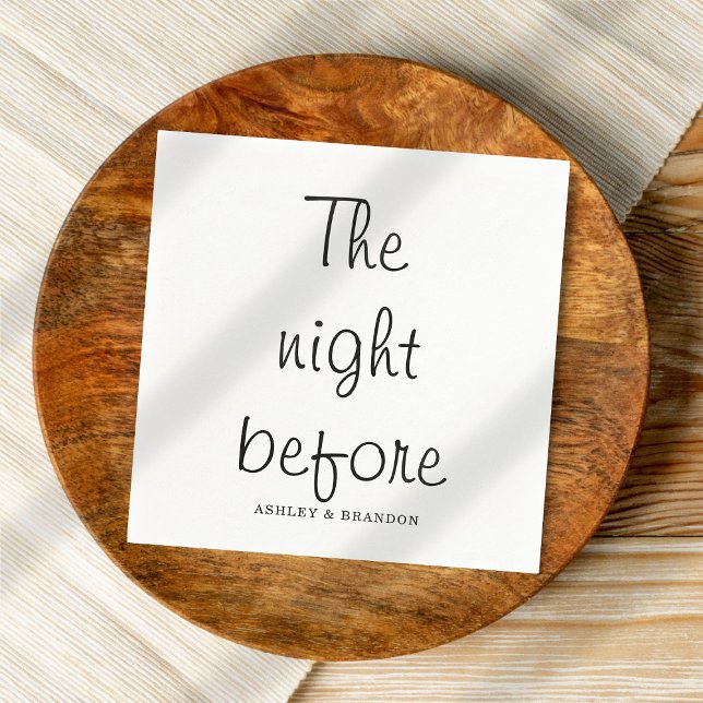 Minimal The Night Before Rehearsal Dinner Napkins (Creator Uploaded)