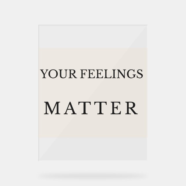 Minimal Therapy Office Poster – Your Feelings Matt (Front)