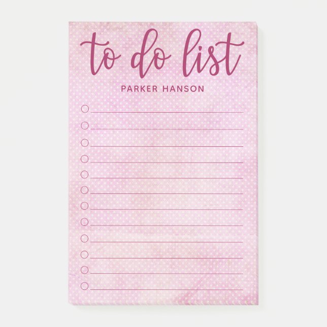 Minimal To Do List Post-it Notes (Front)