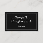 [ Thumbnail: Minimal & Traditional Barrister Business Card ]