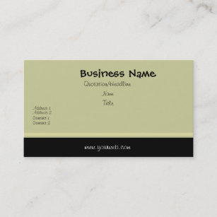 Minimal Traditional Black Swash Edge Business Card