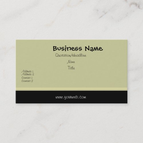 Minimal Traditional Black Swash Edge Business Card