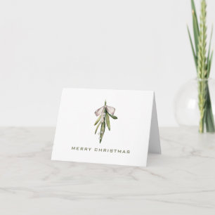 Minimal Traditional Christmas Mistletoe Card