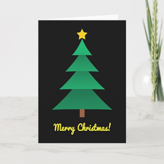 Minimal Tree Christmas Card (Front)
