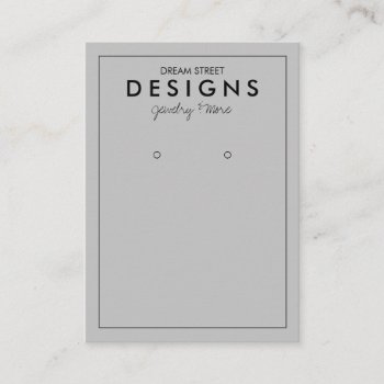 Minimal Trendy Earring Display Card by TwoTravelledTeens at Zazzle