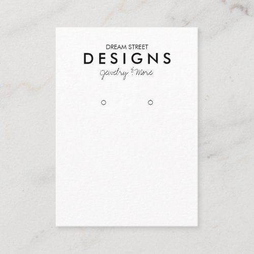 Minimal Trendy Instagram Earring Display Card