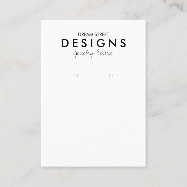Minimal Trendy Instagram Earring Display Card (Front)