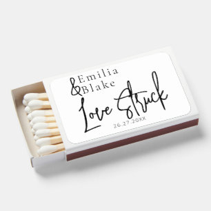 Minimal Trendy Wedding Matchboxes