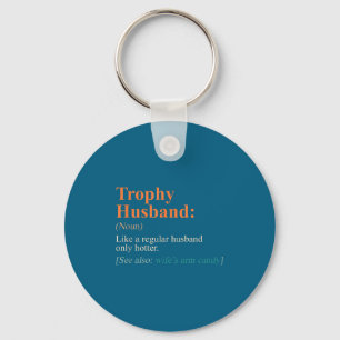 Minimal Trophy That Husband Definition Funny Keychain