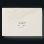 Minimal Tropical Palm Leaf Boho Beach Wedding  Envelope<br><div class="desc">Capture the essence of a tropical paradise with our chic and modern wedding envelopes that coordinate with our invitations. The vintage palm leaf on a soft sand colored background, combined with a beautiful font pairing, creates a unique and sophisticated look that is perfect for your special day. The elegant typography...</div>