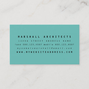 Minimal Two Tone Custom Color Business Card
