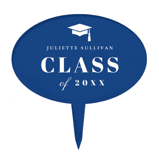 Minimal Type Graduation Party Cake Topper (Front)