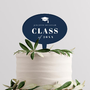 Minimal Type Graduation Party Cake Topper