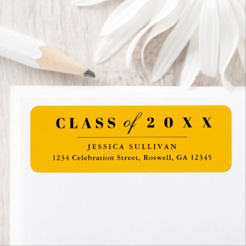 Minimal Type Graduation Return Address Label