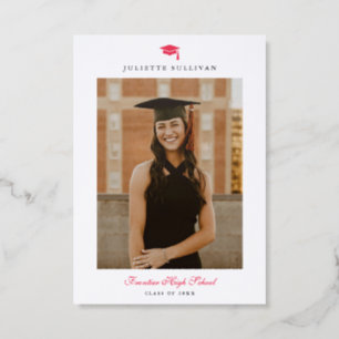 Minimal Type Photo Graduation Announcement